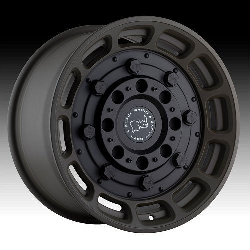 Black Rhino Warthog Matte OD Green Custom Truck Wheels 1